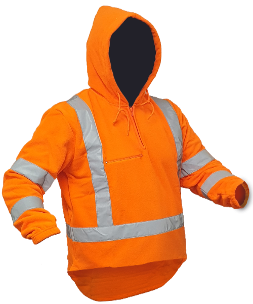 Hi Vis TTMC X-Back Polar Fleece Hoodie