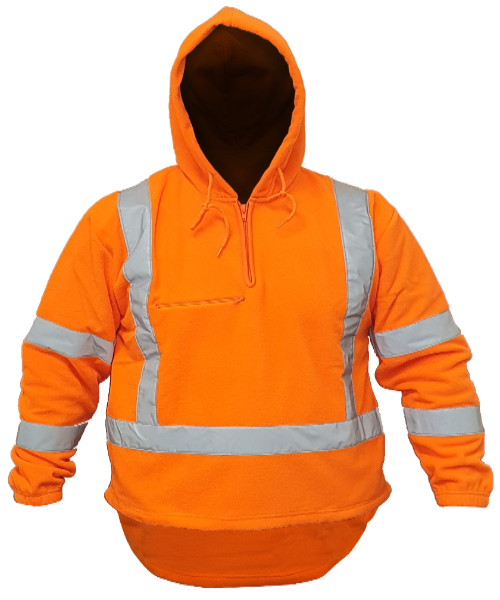 Hi Vis TTMC X-Back Polar Fleece Hoodie