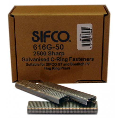 616G-50 Sharp Galvanised C Ring Staples