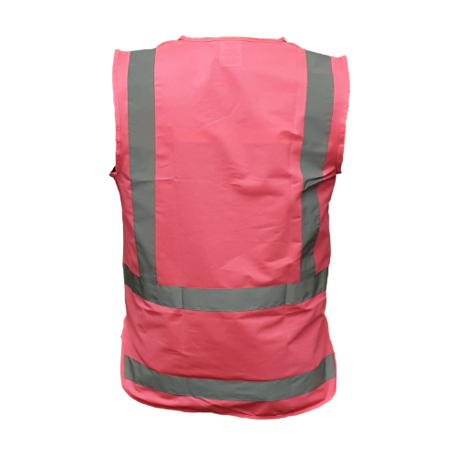 Hi Vis D/N Safety Vest - Fluoro Pink