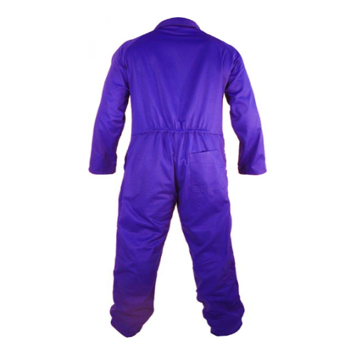 Polycotton Long Sleeve Zip Overalls - Royal Blue