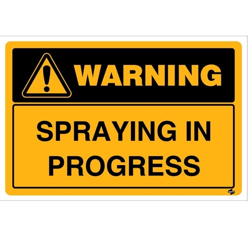 Warning Spraying In Progress