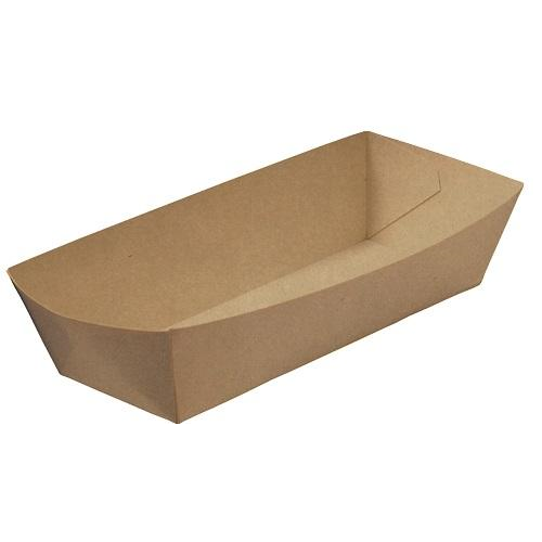 Rediserve Brown Kraft Paper Hot Dog Tray