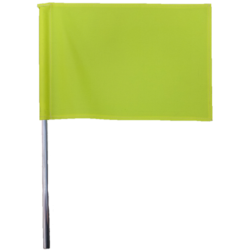 Yellow Hazard Flag & Pole