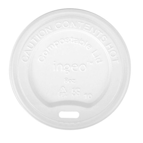 Compostable Lid for Green Compostable Coffee Cup