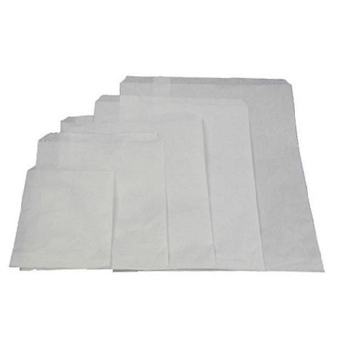 Flat White Greaseproof Bags