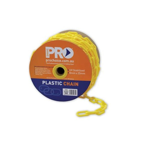Yellow Plastic 8mm Safety Chain